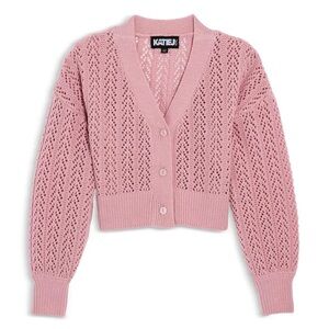 NWT KatieJ NYC Tween Erica Sweater in Size‎ L in Dusty Pink